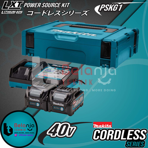 [EZM.3501206] Makita Power Source Kit PSKG1 Baterai BL4020 40V + Charger + Makpac