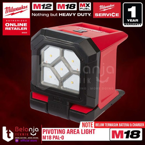 [EZM.3501254] Milwaukee Pivoting Area Light M18 PAL-0 Lampu Kerja 18 Volt Unit Only