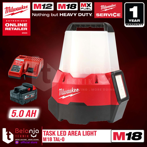 [EZM.3501257] Milwaukee Task Led Area Light M18 TAL-0 Lampu Kerja Portable SET 18V