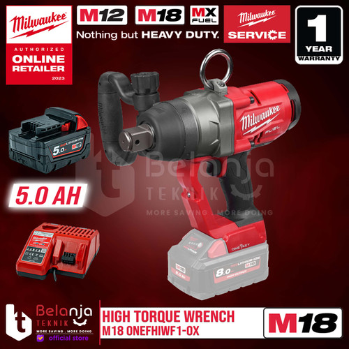 [EZM.3501268] Milwaukee High Torque Wrench M18 ONEFHIWF1-0X Pembuka Baut 1In SET 18V