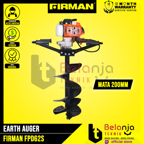 [EZM.3501356] Firman Earth Auger FPD 62 S 8 Inch Mesin Gali Lubang Tanah FPD62S