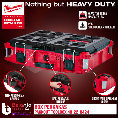 [EZM.3501417] Milwaukee Box Perkakas Serbaguna Toolkit Packout Toolbox 48-22-8424