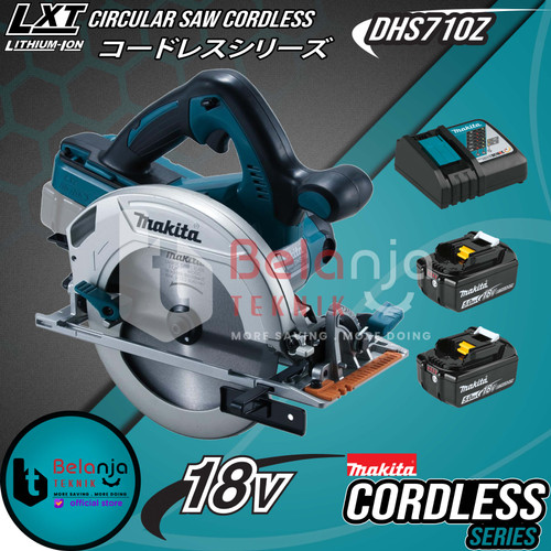[EZM.3501547] Makita Mesin Circular Saw Cordless 36V DHS710Z Potong Kayu SET 18V 5AH
