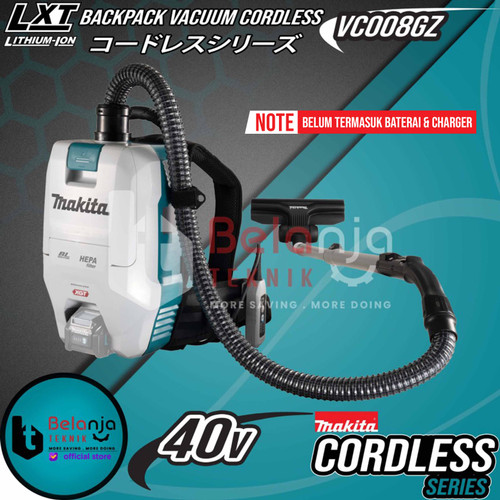 [EZM.3501595] Makita Penghisap Debu Baterai VC008GZ Backpack Vacuum Cleaner 40V