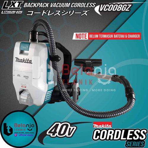 [EZM.3501595] Makita Penghisap Debu Baterai VC008GZ Backpack Vacuum Cleaner 40V