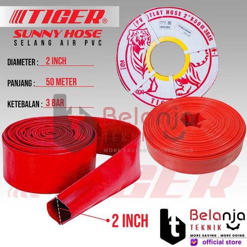 [EZM.3501664] Tiger Selang Buang Pompa Irigasi 2 Inch Sunny Hose 2" In 50 Meter 50M