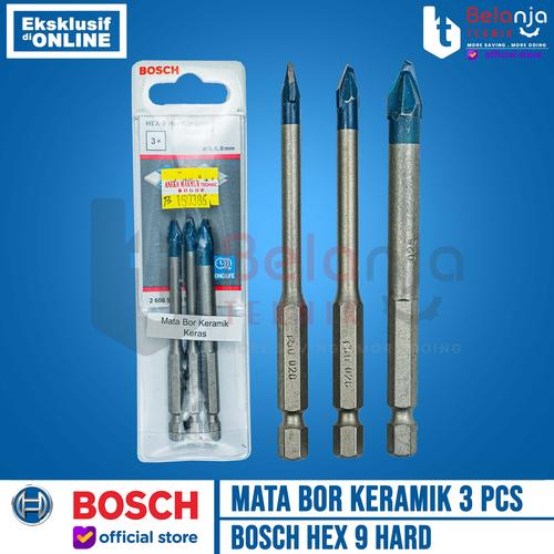 [EZM.3501666] Bosch Hex 9 Hard Ceramic Drill Bit Set 3 PCS Mata Bor Keramik 5 6 8 MM