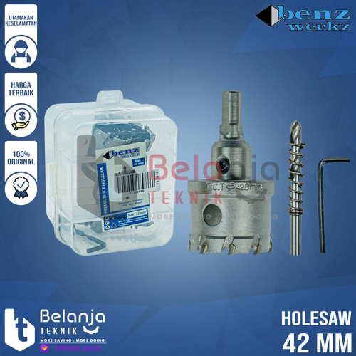[EZM.3501685] Benz Mata Bor Holesaw TCT 42 MM Mata Bor Plong Metal Besi Hole Saw