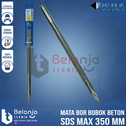 [EZM.3501688] Benz Mata Bor Bobok Beton Pahat SDS Max 350 MM Point Chisel 350 mm