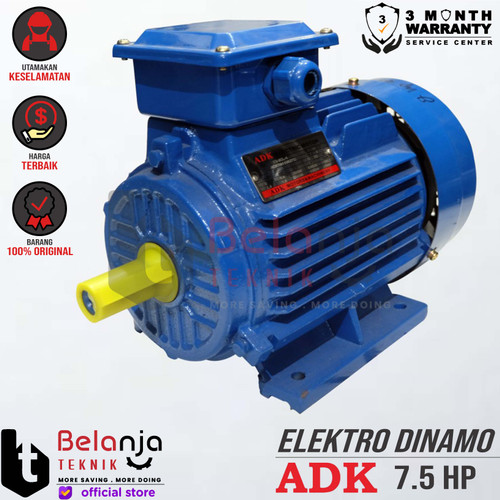 [EZM.3501705] ADK Mesin Penggerak Dinamo Electro Motor 7.5 HP 3 Phase 4 Pole Rpm1400