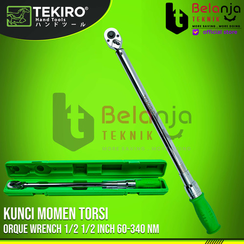 [EZM.3501712] Tekiro Kunci Momen Torsi 1/2 Inch 60-340 Nm Torque Wrench 1/2" TR3000