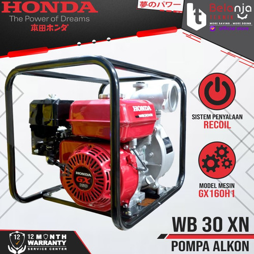 [EZM.3501714] Honda Mesin Pompa Air Irigasi WB 30 XN Pompa Alkon 3 Inch WB30XN 7.5 M