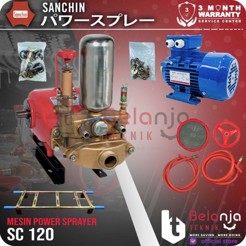 [EZM.3501760] Sanchin Power Sprayer SC 120 Mesin Cuci Steam + Dinamo 10 HP 3 Phase