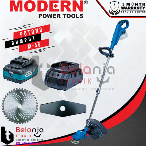 [EZM.3501796] Modern Mesin Potong Rumput Baterai M-45 Grass Trimmer Cordless 20V M45