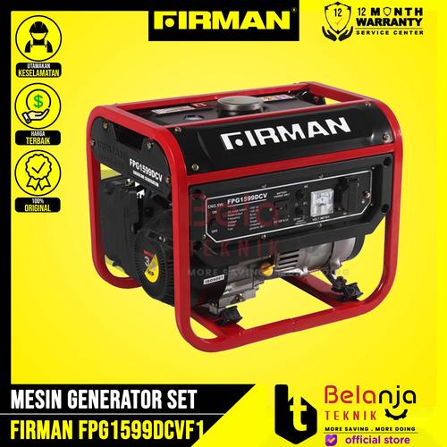 [EZM.3501799] Firman Mesin Genset Bensin FPG 1599 DCV F1 Generator 1200 Watt 1 Phase