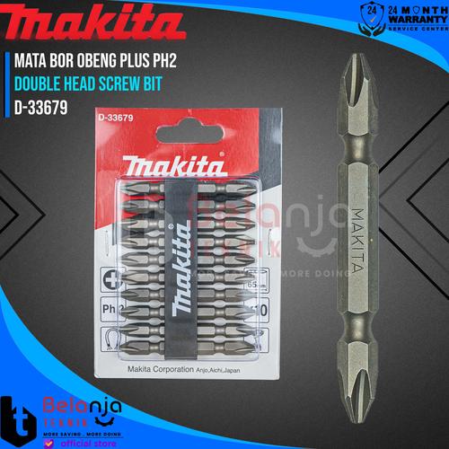 [EZM.3501804] Makita Mata Bor Obeng Plus PH2 X 65 MM Double Head Screw Bit D-33679