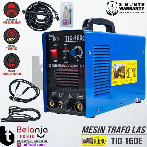 [EZM.3501848] Rhino Mesin Travo Las TIG 160 E Biru Welding Machine Trafo Las Argon