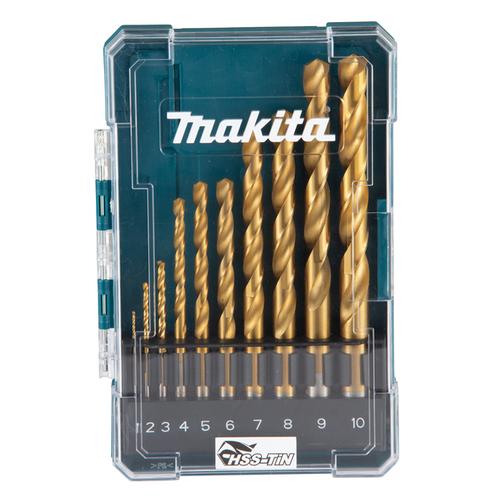 [EZM.3501977] Makita Mata Bor Besi Set 10 Pcs HSS-Tin Metal Drill Bit D-72849