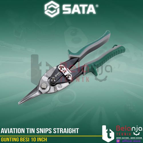 [EZM.3501994] Sata Gunting Besi 10 Inch Tang Lurus Aviation Tin Snips Straight 93103