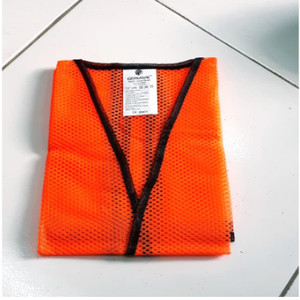 [EZM.3502006] Rompi Jaring Proyek Orange Baju Safety Rompi Jaring Sekurity K3 Safety