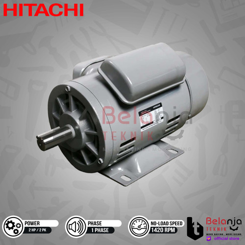 [EZM.3502039] Hitachi Mesin Dinamo Electro Motor 2 HP 1 Phase 4 Pole (1400 Rpm )