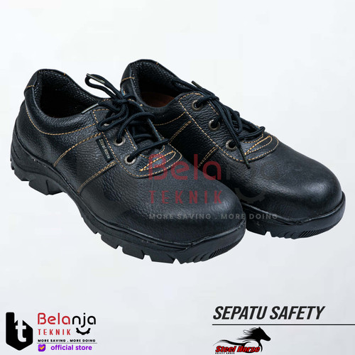 [EZM.3502048] Steel Horse Sepatu Safety 9135 Sepatu Proyek Lapangan Safety Hitam