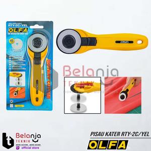 [EZM.3502062] Olfa Rotary Cutter 45mm RTY-2C/YEL Pisau Kater Potong Kain Putar 45 MM