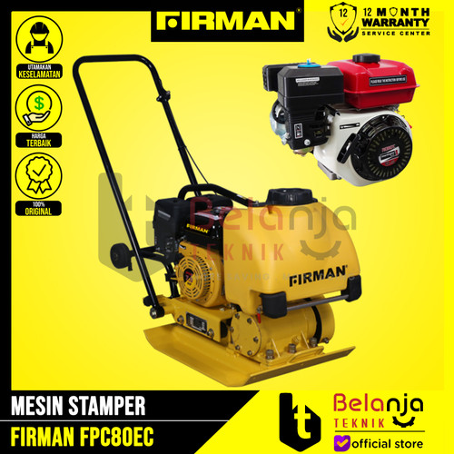 [EZM.3502070] Firman Plate Compactor FPC 80 EC Mesin Stamper + Engine Ex China