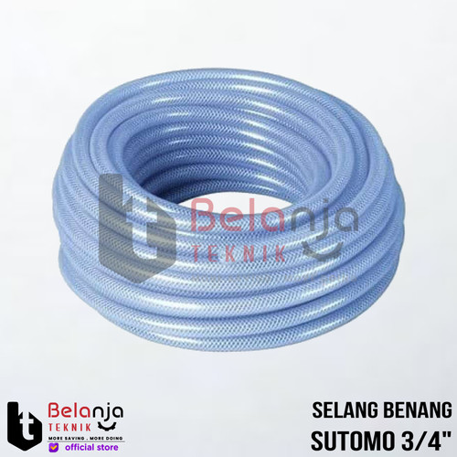 [EZM.3502106] Sutomo Selang Air Benang Transparan 3/4 Inch Selang Air Taman 3/4" In