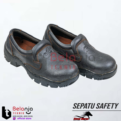 [EZM.3502116] Steel Horse Sepatu Safety Sepatu Proyek S-136 Safety Shoes Brown Ori