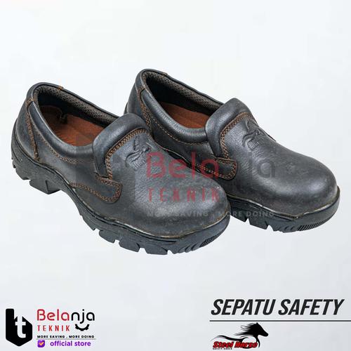 [EZM.3502116] Steel Horse Sepatu Safety Sepatu Proyek S-136 Safety Shoes Brown Ori