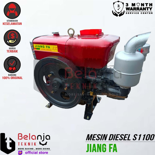 [EZM.3502127] Mesin Penggerak Alternator Jiang Fa S 1100 12HP Mesin Diesel Solar S1100 Hopper