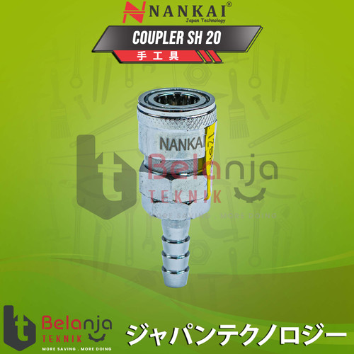 [EZM.3502155] Nankai Coupler SH 20 Sambungan Selang Kompresor Recoil Cuk Kopler 1/4"
