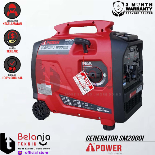 [EZM.3502259] AIPower Smart Inverter Generator SM2000I Genset Portable Recoil 2000 W