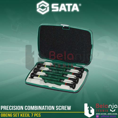 [EZM.3502327] Sata Precision Combination Screwdriver Set 7 PCS Set Obeng Kecil 09314
