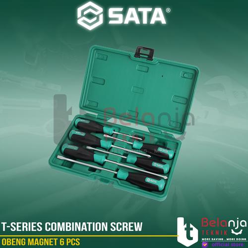 [EZM.3502329] Sata T-Series Combination Screwdriver Set 6 PCS Obeng Magnet 09309