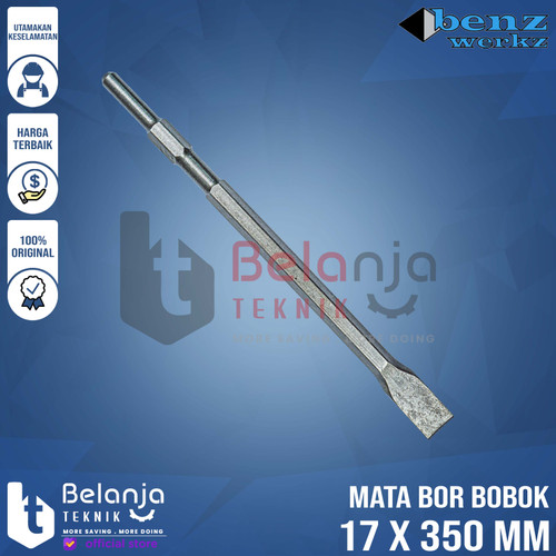 [EZM.3502354] Benz Mata Bor Pahat Bobok Tembok Hex 17 Flat Chise 17 X 350 MM Langsol