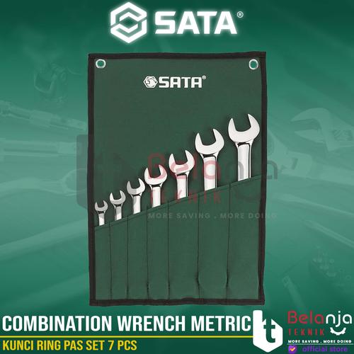 [EZM.3502513] Sata Kunci Ring Pas Set 7 PCS 09070 Combination Wrench Metric 8-19MM
