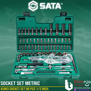 [EZM.3502528] Sata Kunci Socket Set 86 PCS 1/2 Inch 09013 DR 6 PT Socket Set Metric
