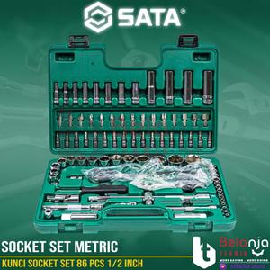 [EZM.3502528] Sata Kunci Socket Set 86 PCS 1/2 Inch 09013 DR 6 PT Socket Set Metric