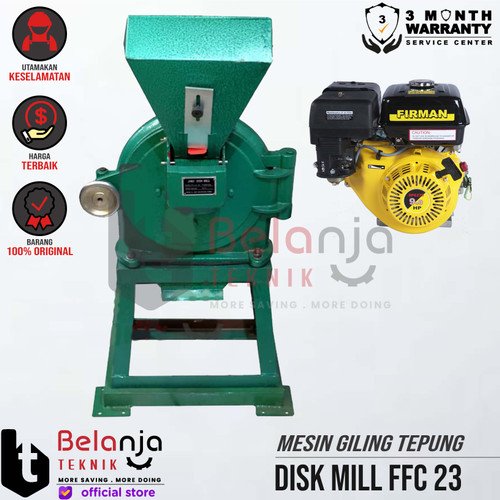 [EZM.3502553] Mesin Gilingan Tepung Disk Mill FFC 23 + Firman SFE 270 Bensin 9 hp