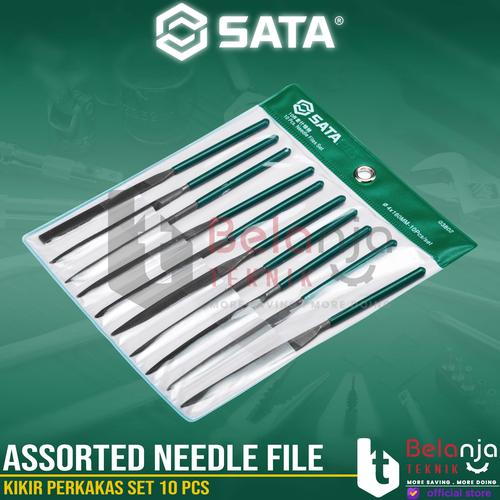 [EZM.3502567] Sata Kikir Perkakas Set 10 PCS 03802 Assorted Needle File Set 4x160mm