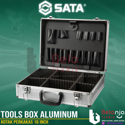 [EZM.3502569] Sata Tools Box Aluminum 16 Inch 03601 Box Kotak Perkakas Tool Box