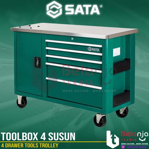 [EZM.3502581] Sata Toolbox Laci Perkakas Susun 4 Drawer Tools Trolley Trolly 95208