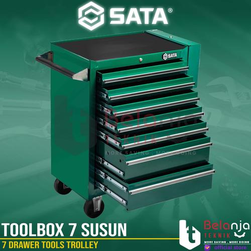 [EZM.3502585] Sata Toolbox Laci Perkakas Susun 7 Drawer Tools Trolley Trolly 95107