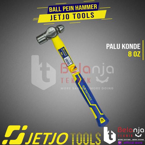 [EZM.3502697] JETJO TOOLS Ball Pein Hammer 8 OZ Palu Konde Gagang Fiber Palu Tukang