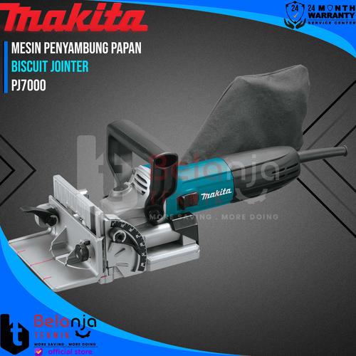 [EZM.3502723] Makita Biscuit Jointer PJ 7000 Mesin Penyambung Papan PJ7000 4 Inch