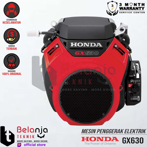 [EZM.3502778] Honda Mesin Penggerak Elektrik GX 630 20 HP Bensin Serbaguna GX630