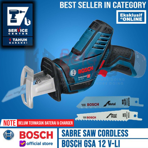 [EZM.3502783] Bosch Sabre Saw Cordless GSA 12V-LI Mesin Gergaji Baterai SOLO 12 V