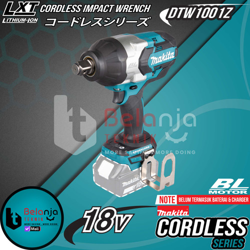 [EZM.3502815] Makita Impact Wrench Baterai DTW1001Z Cordless Brushless 3/4" 18V DTW